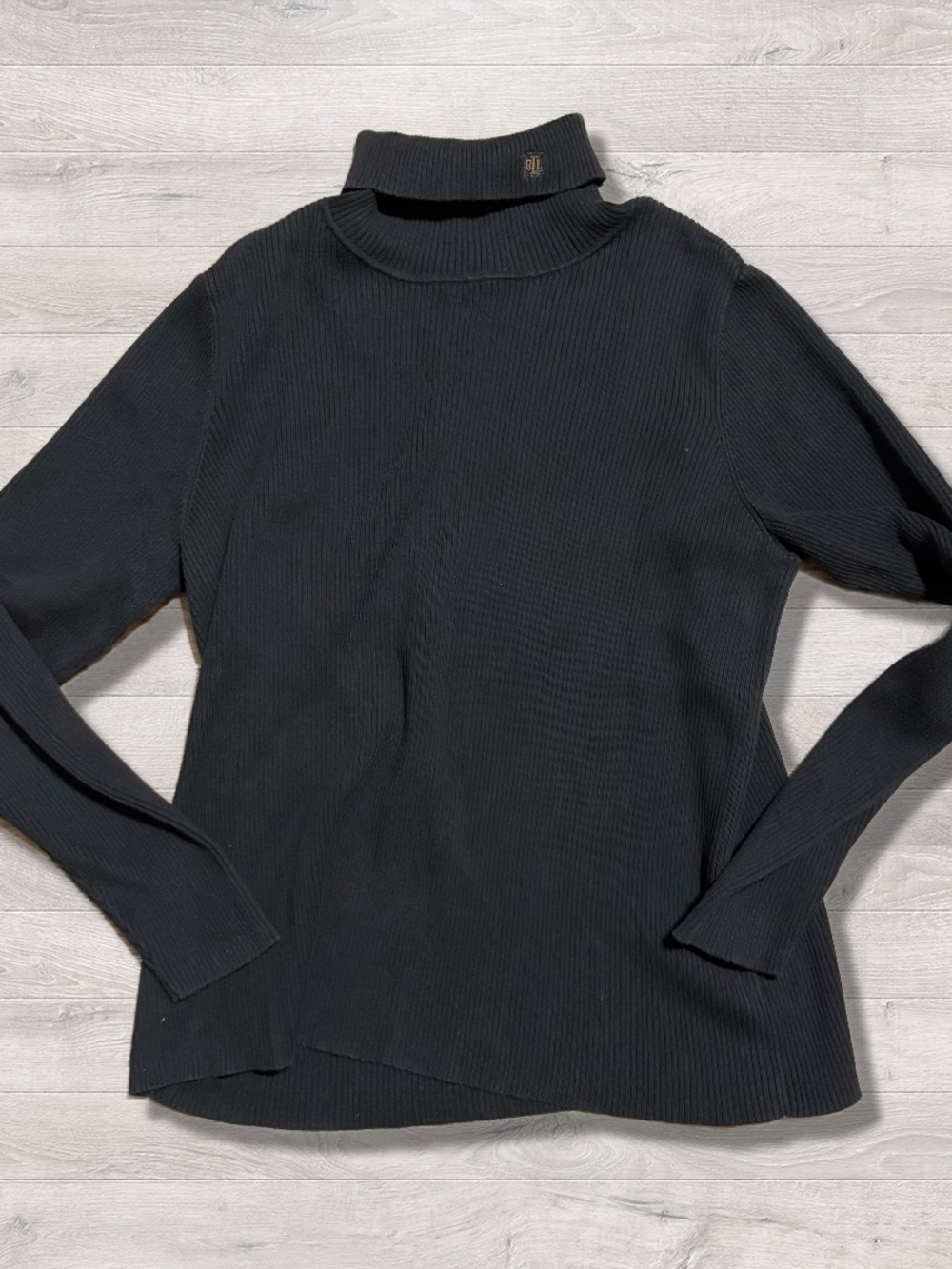 Vintage Ralph Lauren Turtleneck Sweater Top Women's Brown Sz. 1X Classic